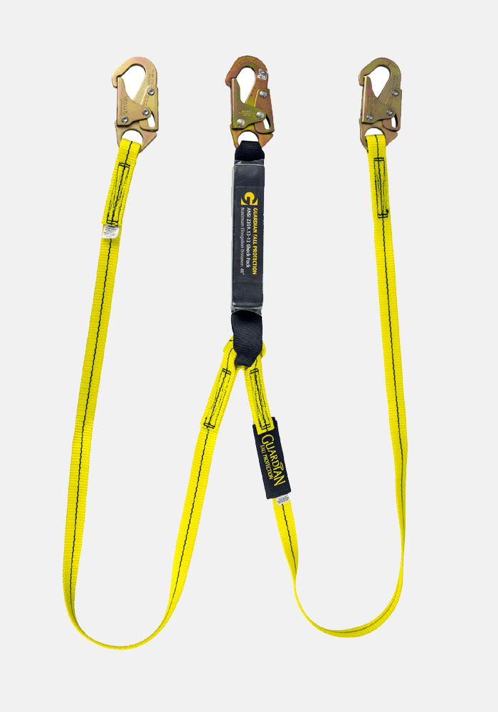 External Shock Lanyard Double Leg 6’ Steel Snap Hook
